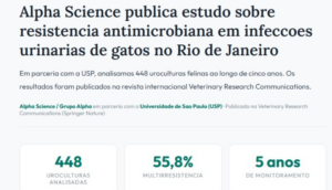 Alpha Science publica estudo sobre resistência antimicrobiana em infecções urinárias de gatos no Rio de Janeiro